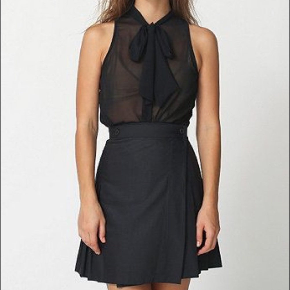 American Apparel Chiffon Sleeveless Blouse